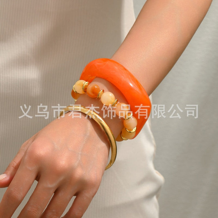 Wholesale Fashion bead set resin bracelet bracelet medieval geometric metal bracelet bracelet bracelet