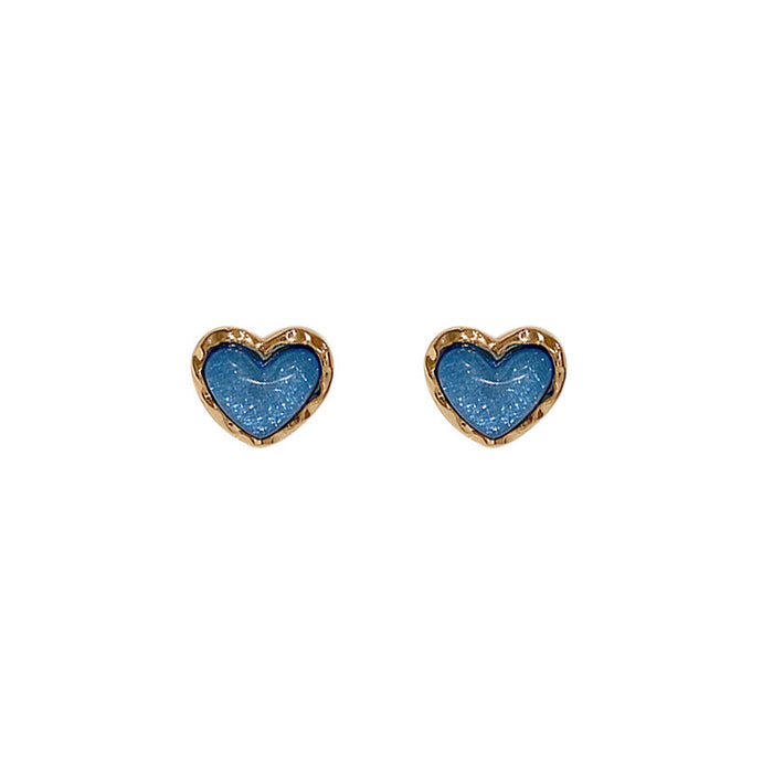 Wholesale Blue Love Alloy Stud Earrings JDC-ES-PangD006