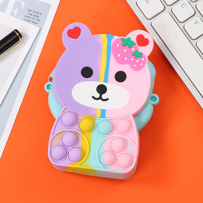 Wholesale Silicone Children' s Crossbody Storage Bag
