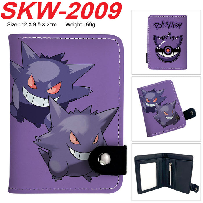 Wholesale Trendy Print PU Snap Button Coin Purse Multilayer Wallet For Everyday Street Fashion