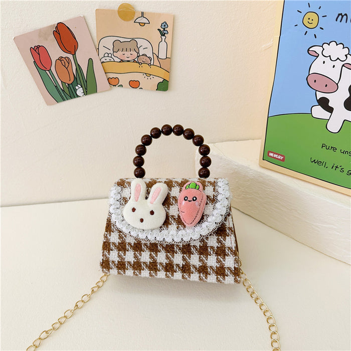 Wholesale Cotton and Linen Children's Cute Princess Chain Bag Coin Purse JDC-SD-YuanDuo094