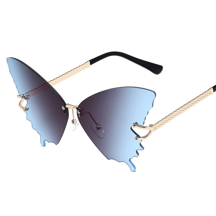 Wholesale Butterfly Large Frame Women's PC Sunglasses JDC-SG-HongR015