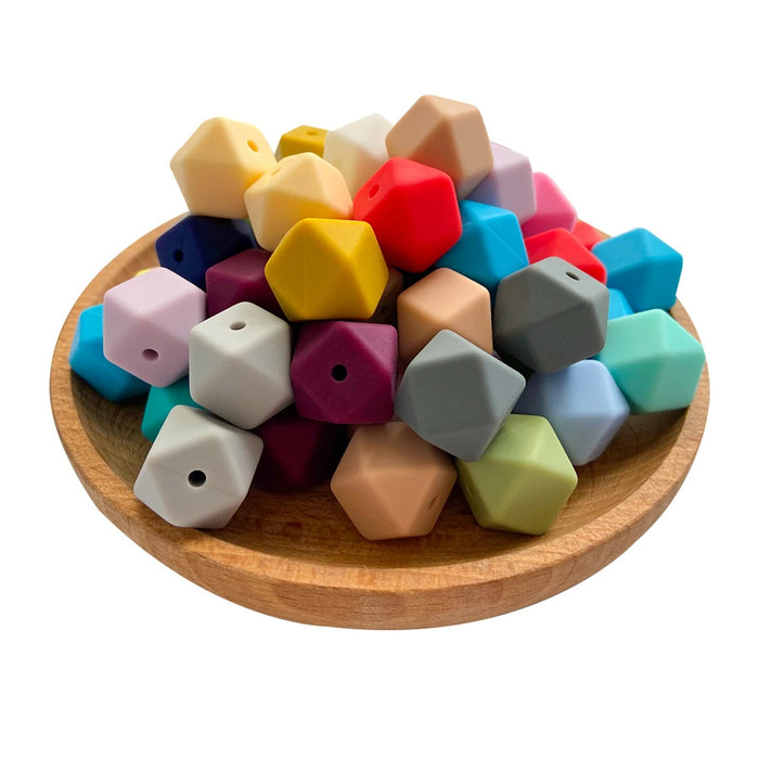 Wholesale 50pcs Hexagonal Silicone Beads JDC-BDS-HongZhou015