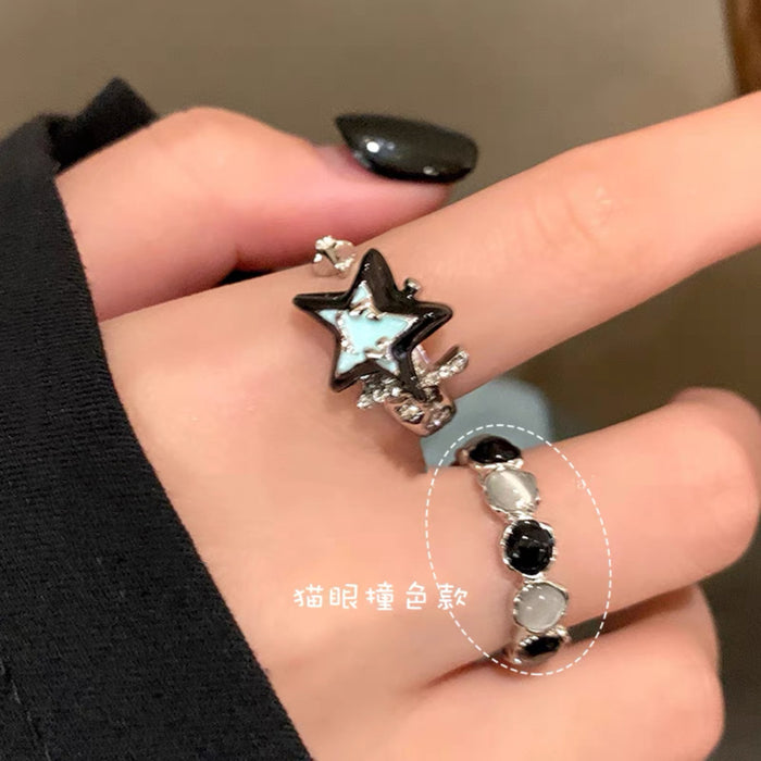 Wholesale Star ring, fashionable personality, index finger ring, niche temperament, versatile ring