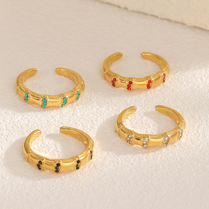 Wholesale Zircon fashion versatile ring, female niche design, diamond ring, non fading high-end ring wholesale