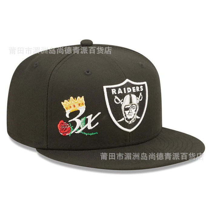 Wholesale Cotton Football Team Embroidered Cap Flat Brim Baseball Cap JDC-FH-ShangD001