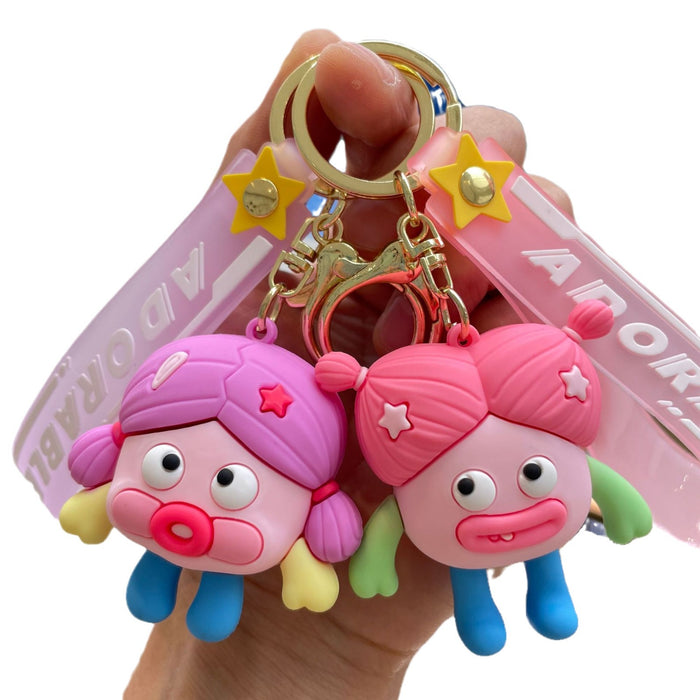 Wholesale Keychain Cute Doll Car Keychain Bag Pendant Doll Grabbing Machine Small Gift Wholesale