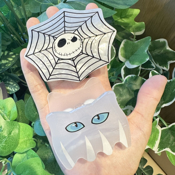 Wholesale  series  web clip skull print ponytail clip cartoon white cat shark clip headdress