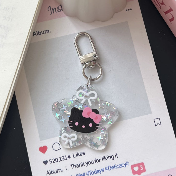 Wholesale  All-match Pink  Star Keychain