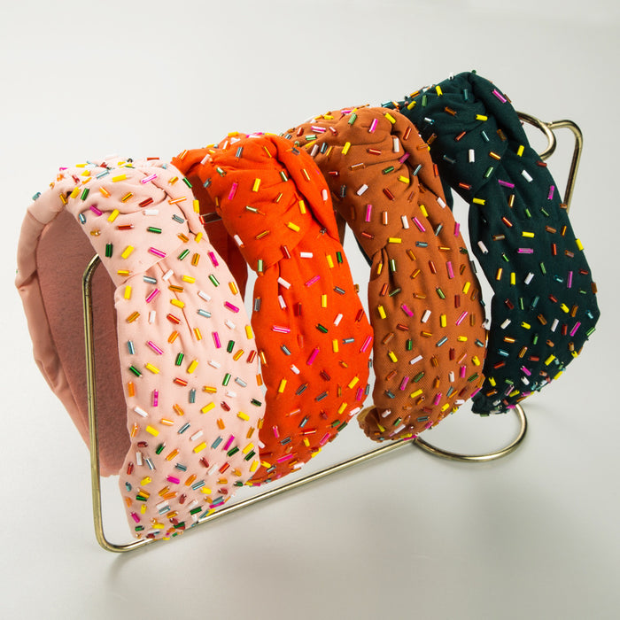 Wholesale Hand-ed glass tube headband with wide band
