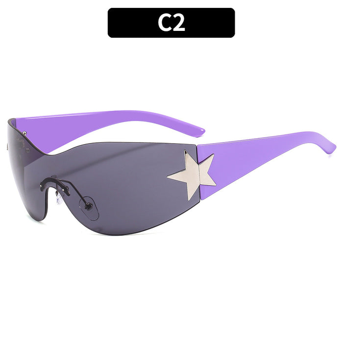 Wholesale Surrounding pentagram sunglasses, fashionable sunglasses