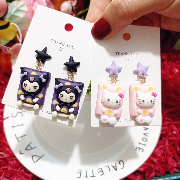 Wholesale Cute Cartoon Resin Earrings JDC-ES-Xiaox007