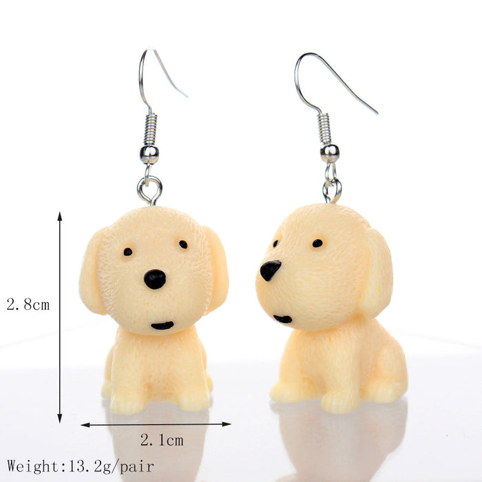 Wholesale 3D Cartoon Dog Earrings JDC-NS-NiQing011