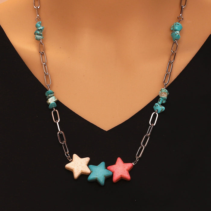 Wholesale five-pointed star pendant Joker personality simple star necklace