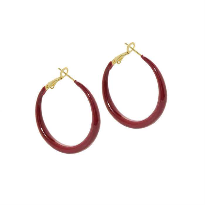 Wholesale   Red Hoop Earrings Slim Earrings Earrings for Women temperament