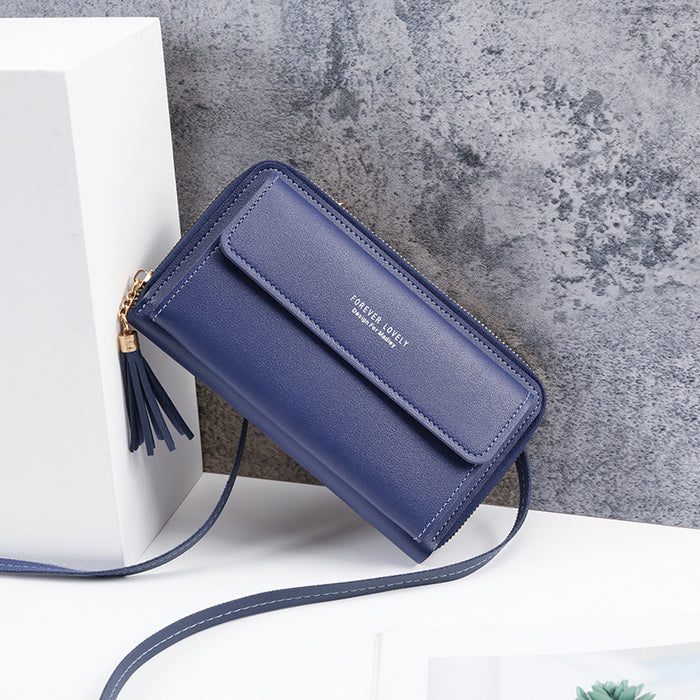 Wholesale PU Crossbody Bag with Tassel Light Pink Women' s Phone Bag Everyday Fashion Accessory MOQ≥3