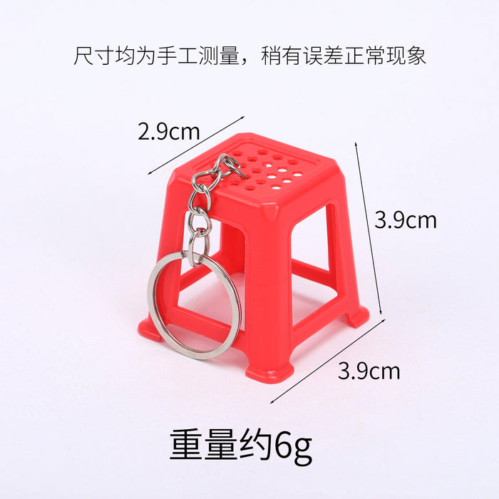 Wholesale ABS Plastic Stool Bag Charm Modern Minimalist Design Trendy Everyday Keychain Accessory MOQ≥5