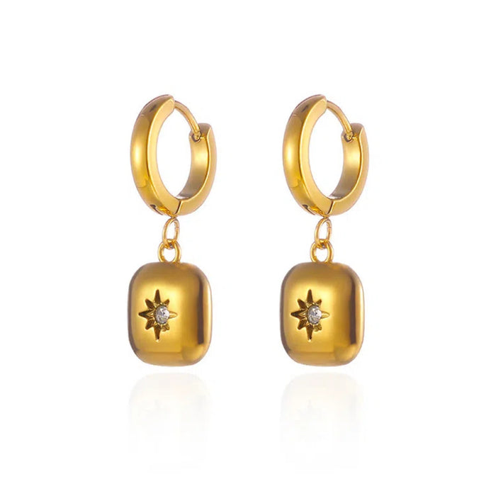 Wholesale Versatile 18K Gold-Plated Earrings Titanium Steel  Luxury Earrings