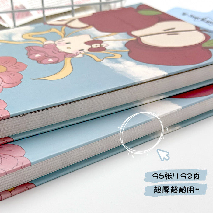Wholesale Flying cat Color Page Notebook Cute Thickened Notepad Student Cartoon Writing Book Girl' s Journal