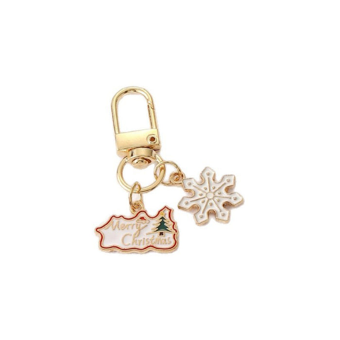 Wholesale Cartoon metal pendant cute  car keychain bag ornament Christmas gift