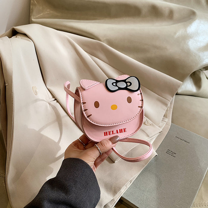 Wholesale Children's bag cartoon cute cat baby coin purse stylish parent-child crossbody bag headphones