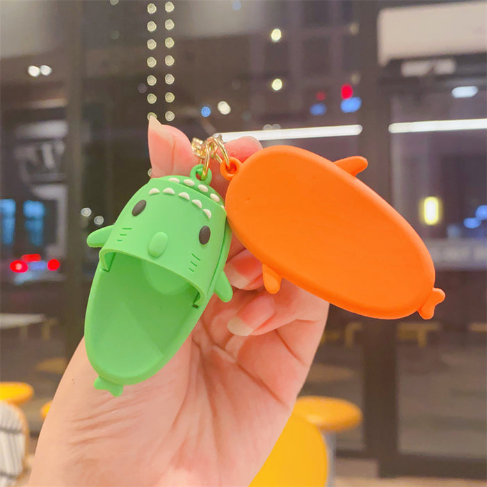 Wholesale Cute Shark Slipper Keychain