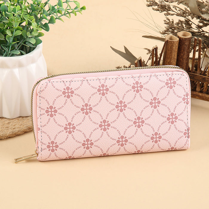 Wholesale PU Leather Long Wallet with Retro Print Design Large Capacity MOQ≥3