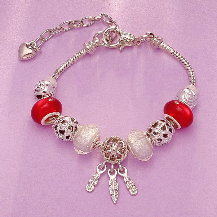 Wholesale Dream Catcher Beaded Alloy Bracelet JDC-BT-RanYan002