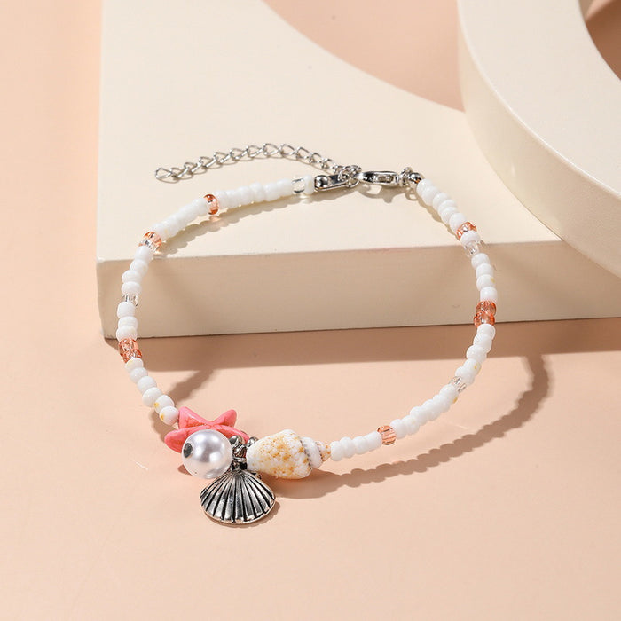 Wholesale Bohemian Sea Star Shell Beaded Bracelet Summer Beach Vacation Jewelry Accessory