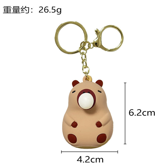 Wholesale Capybara bubble blowing keychain cute little capybara pendant car bag pendant