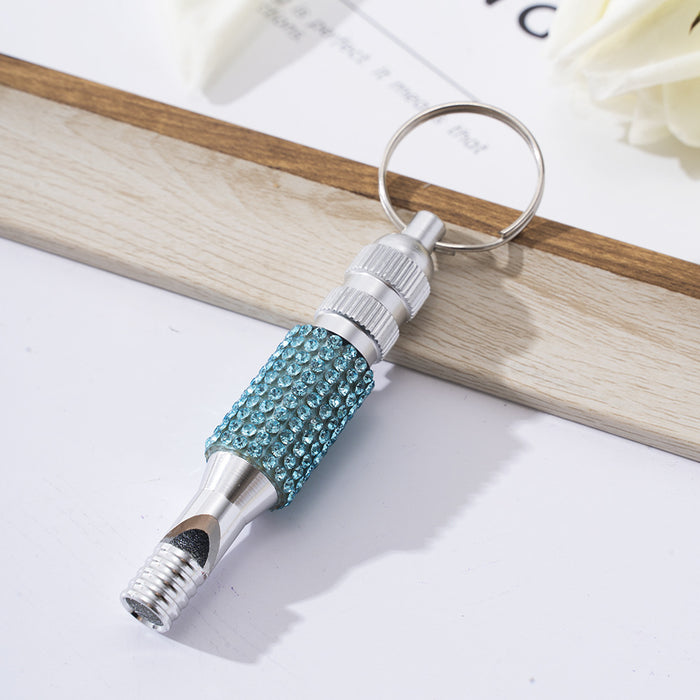 Wholesale Diamond Aluminum Whistle Keychain JDC-KC-ZY020