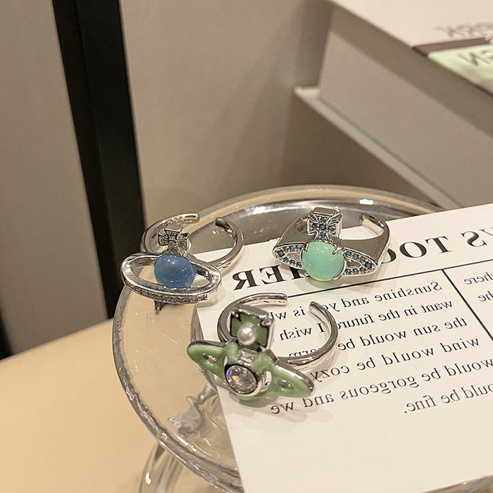 Wholesale European and American fashionable open mouth ring versatile, niche design, high-end and personalized temperament ring