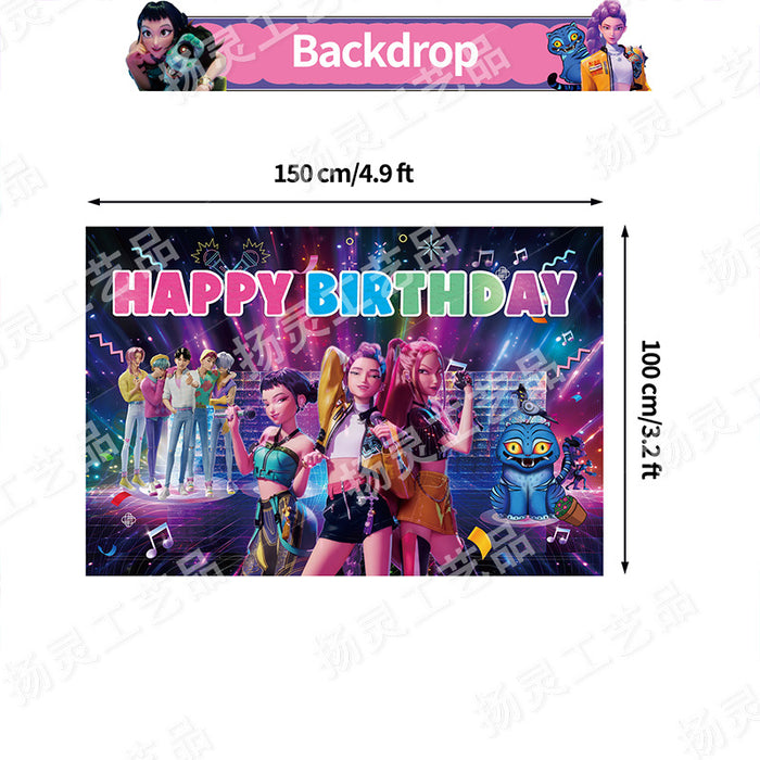 Wholesale KPOP birthday party banners and balloon decorations