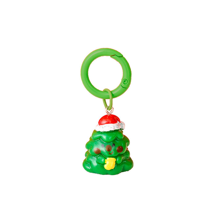 Wholesale Christmas Resin Keychain Christmas Desktop Decorative Ornaments Hanging Bag Keychain