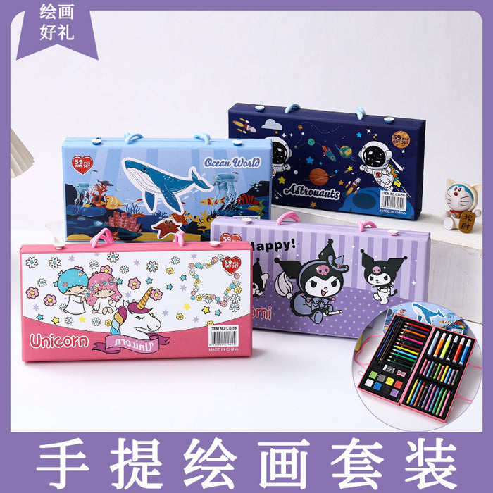 Wholesale 59-Color Painting Set for Kidsren Watercolor Pen Set