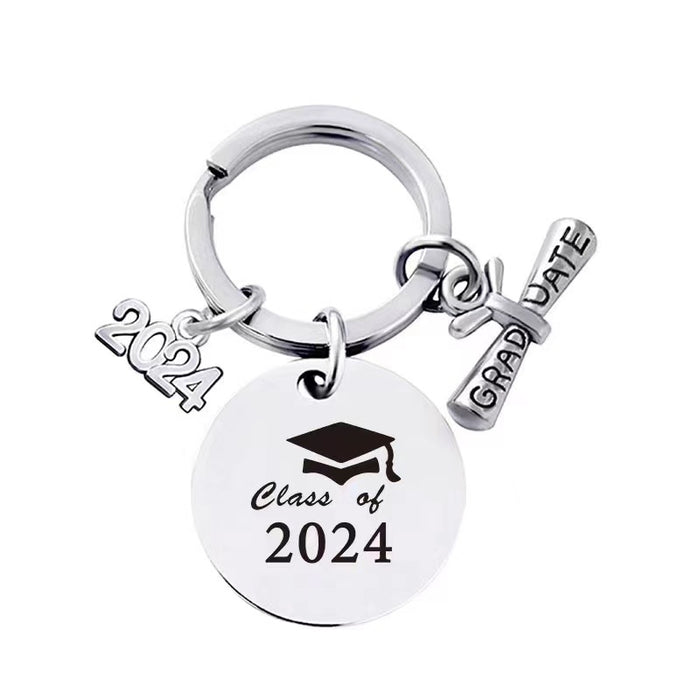 Wholesale Engraved Graduation Season Stainless Steel Keychain JDC-KC-Mingl004