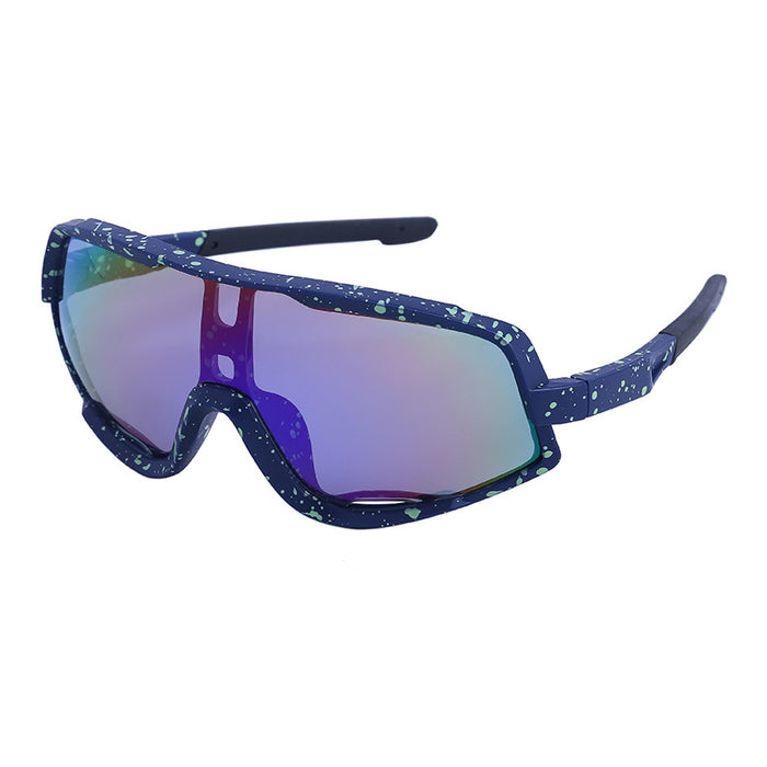 Wholesale  Colorful Sports Riding Glasses Men's Trendy Connected Lens shades Outdoor Sports Sunglasses Women's Advanced Sense