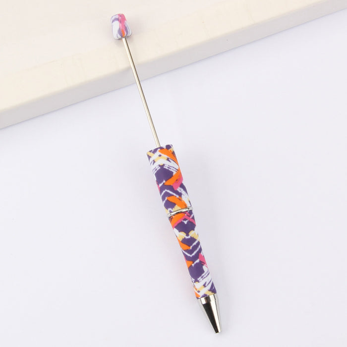 Wholesale DIY Beadable Pens  Cow Leopard Print  DIY for Beaded Plastic Pen JDC-PN-JinBN001