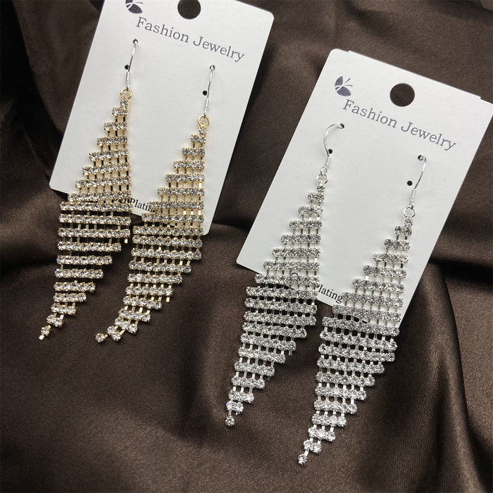 Wholesale Long Alloy Exaggerated Rhombus Earrings JDC-ES-FaX005