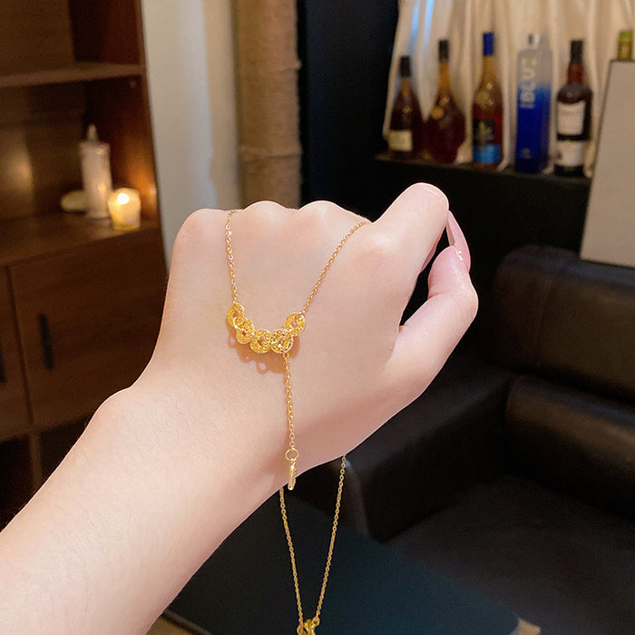 Wholesale Titanium Steel Micro Inlaid Zircon Clavicle Chain