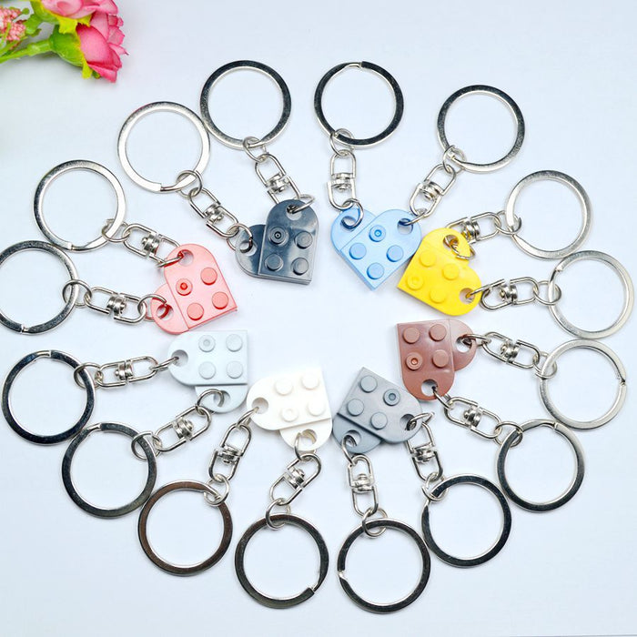 Wholesale Love Building Blocks Plastic Keychain JDC-KC-Maih001