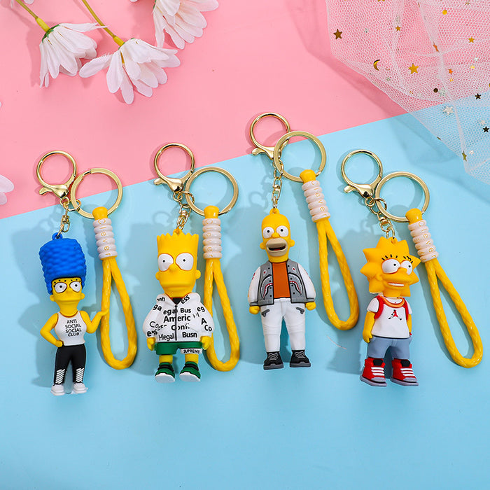 Wholesale Silicone Cartoon Doll Keychain JDC-KC-Benxin027