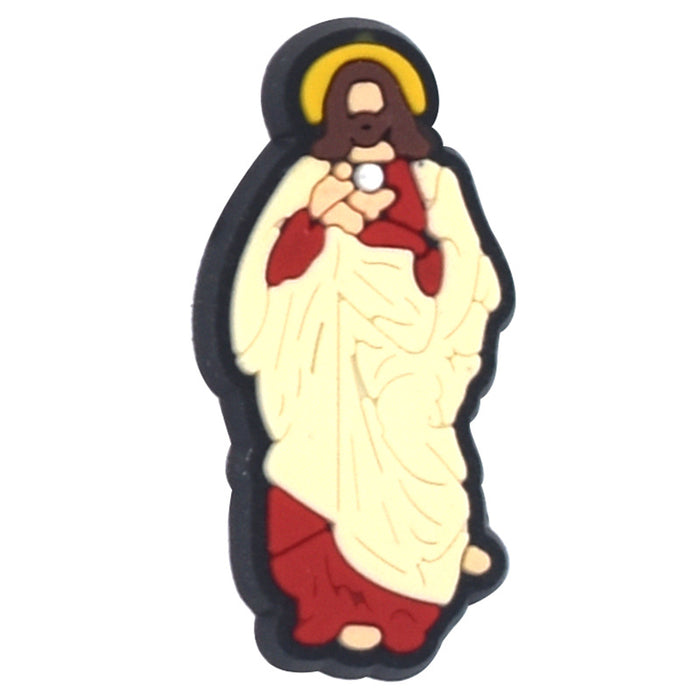 Wholesale PVC Random 100pcs God Religious Hole Shoes, Shoe Buckles DIY Decoration JDC-SC-RYY023