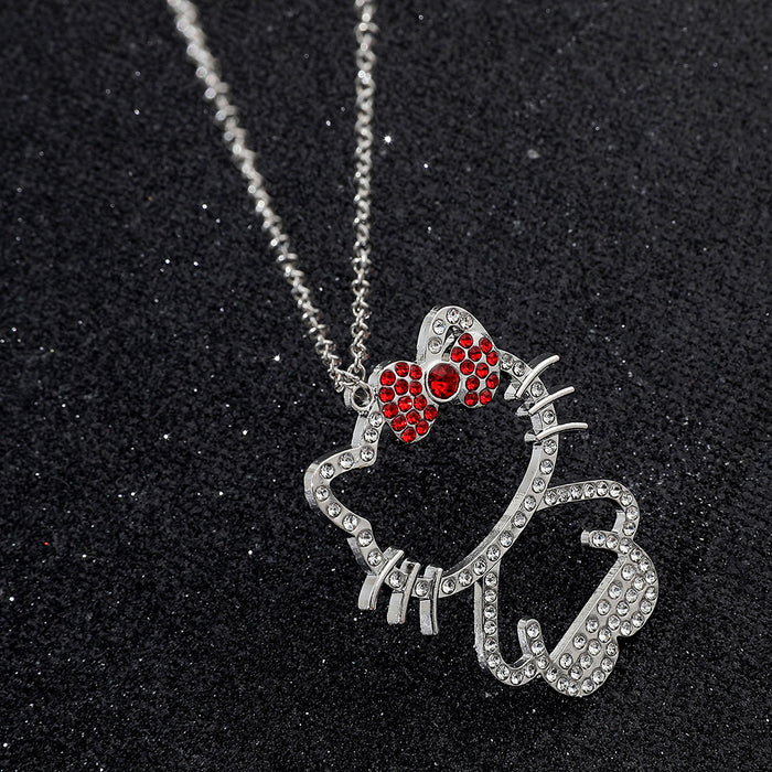 Wholesale Cat-shaped key design pendant fashionable and elegant necklace