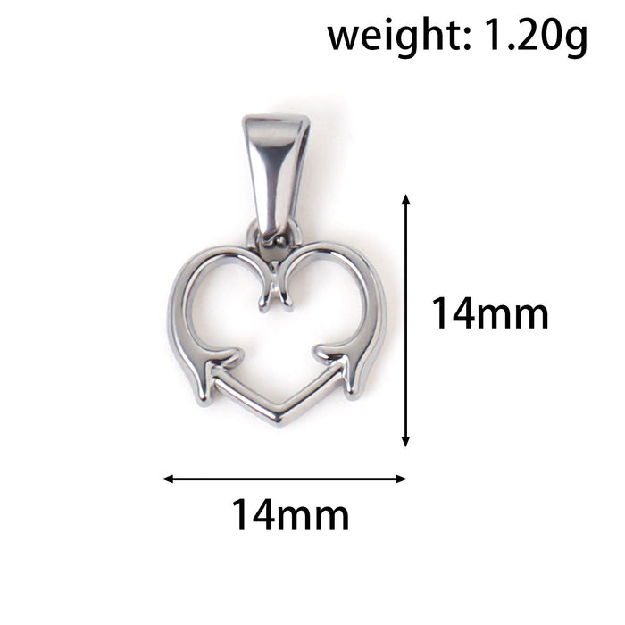 Wholesale 6pcs/set Love Angel Bear Stainless Steel Plated 24K  Pendant Accessories