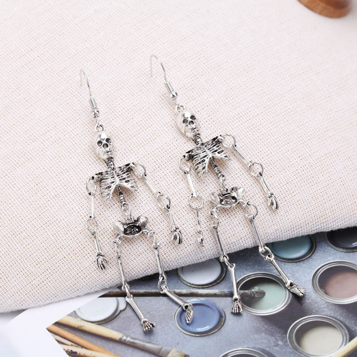 Wholesale Halloween 3pcs Skeleton Series Zinc Alloy Earrings JDC-ES-BinL013