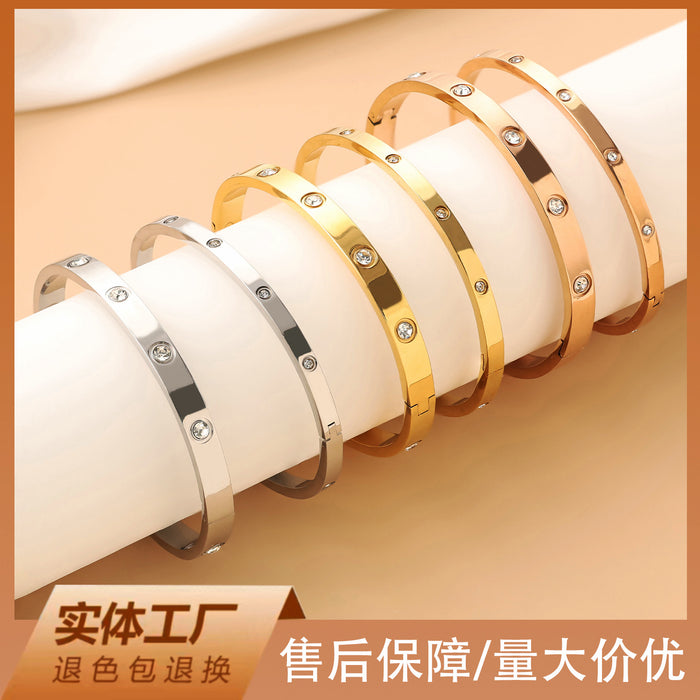 Wholesale Diamond Stainless Steel Bracelet JDC-BT-Jinh010