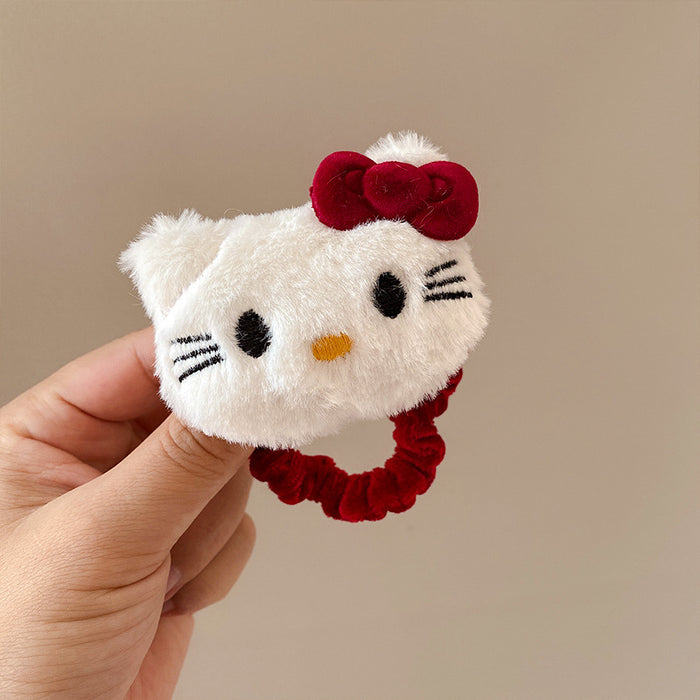 Wholesale  Cute Plush Cat  Hairpin Girl Bangs Cartoon Bow BB Clip Back Head Hair Accessories Side Clip