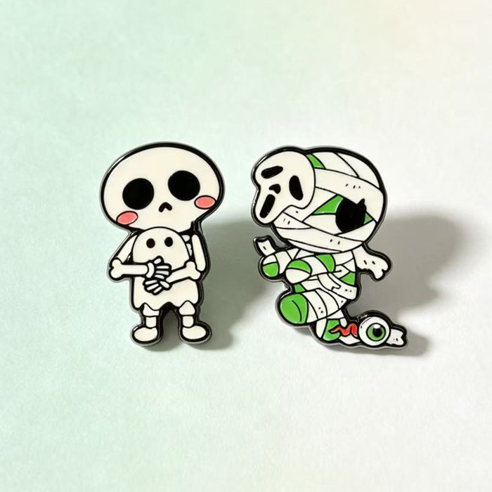 Wholesale Enamel Brooch Ghost Pumpkin Skeleton Clown Pin Chic Jewelry Accessory
