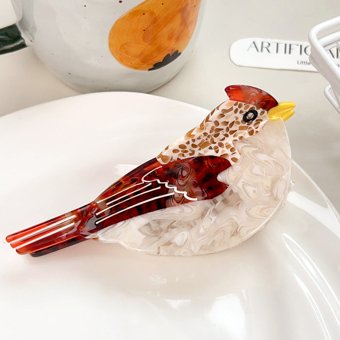 Wholesale Colorful Bird Design Handmade Acetate Shark Hair Clip